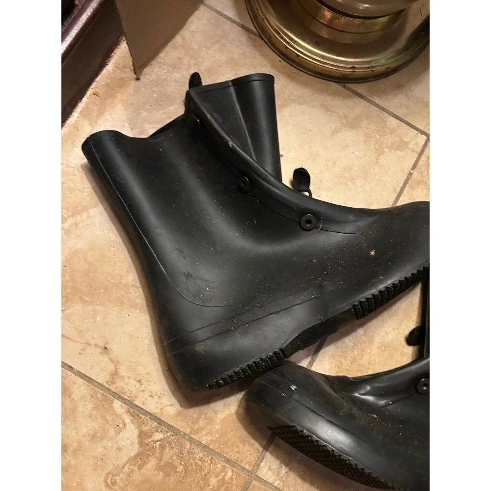 KCA Rubber Overboots Boots Mens Size 11 Black Rain Waterproof Made in USA